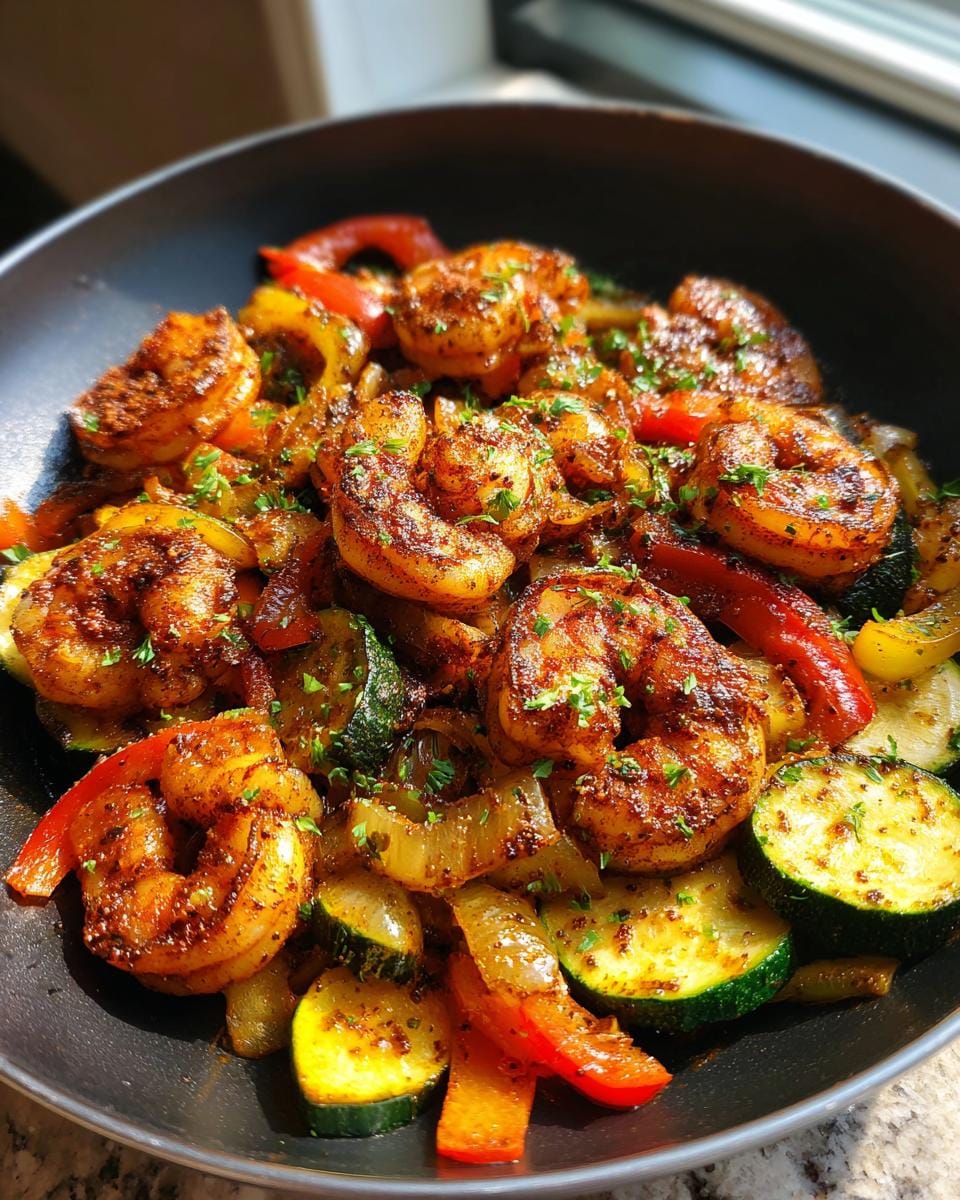 Quick cajun shrimp skillet in 25 minutes