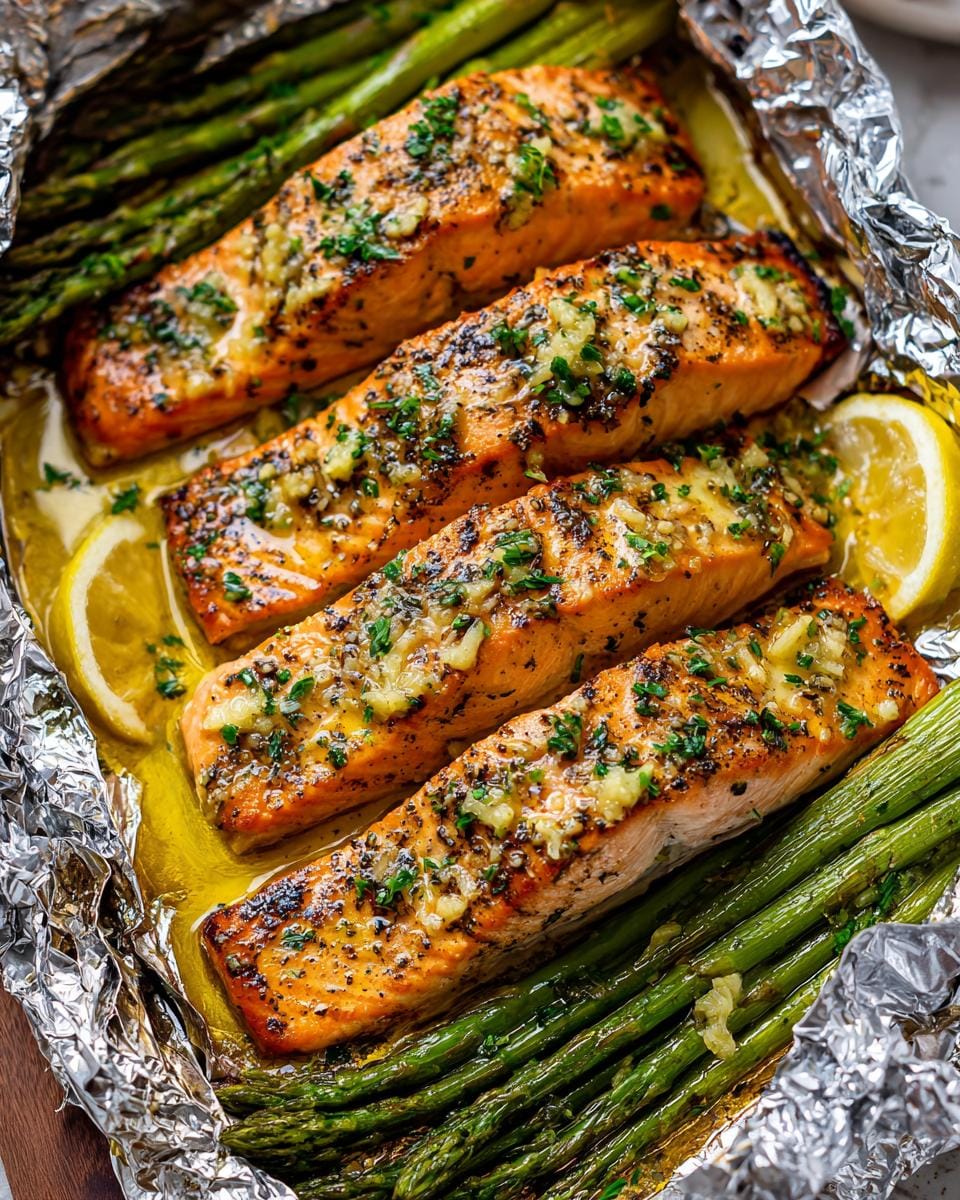Flavorful Garlic Butter Salmon in Foil in 15 Min