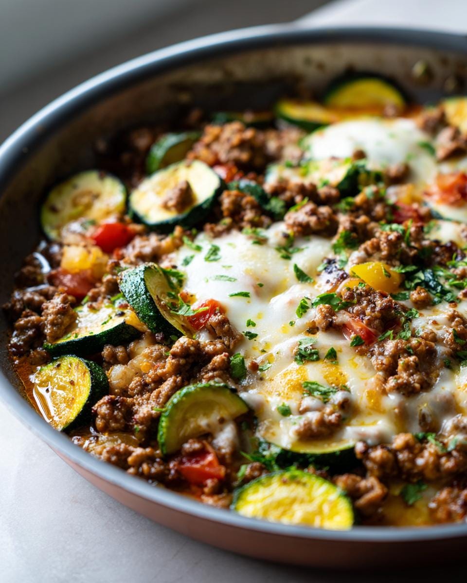 Delicious ground turkey zucchini skillet in 30 minutes