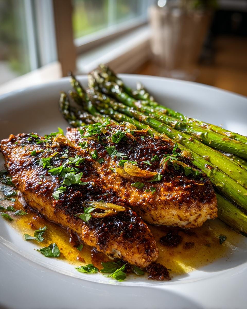 Amazing one pan lemon chicken and asparagus