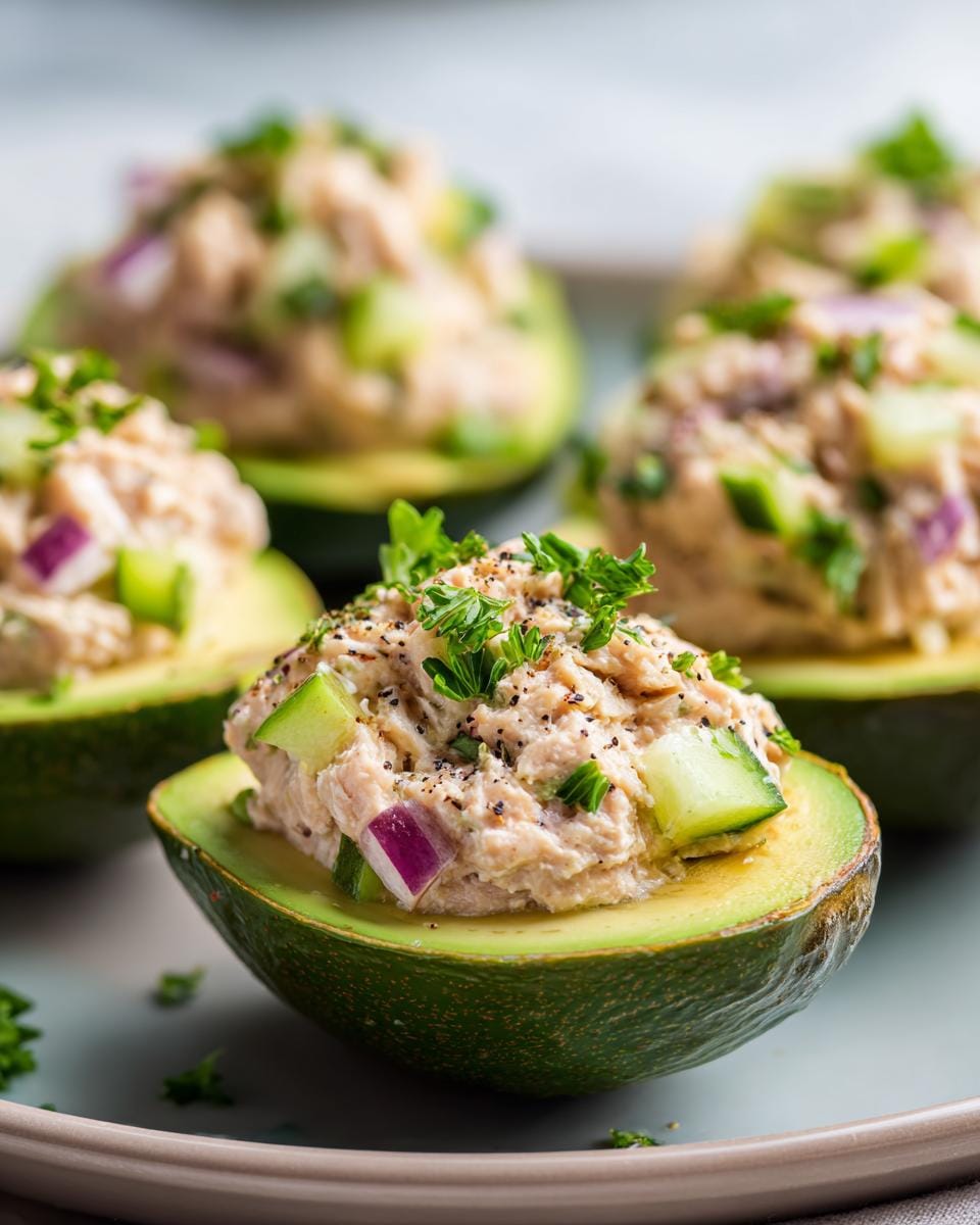 Amazing Tuna Stuffed Avocado: 10 Min Prep