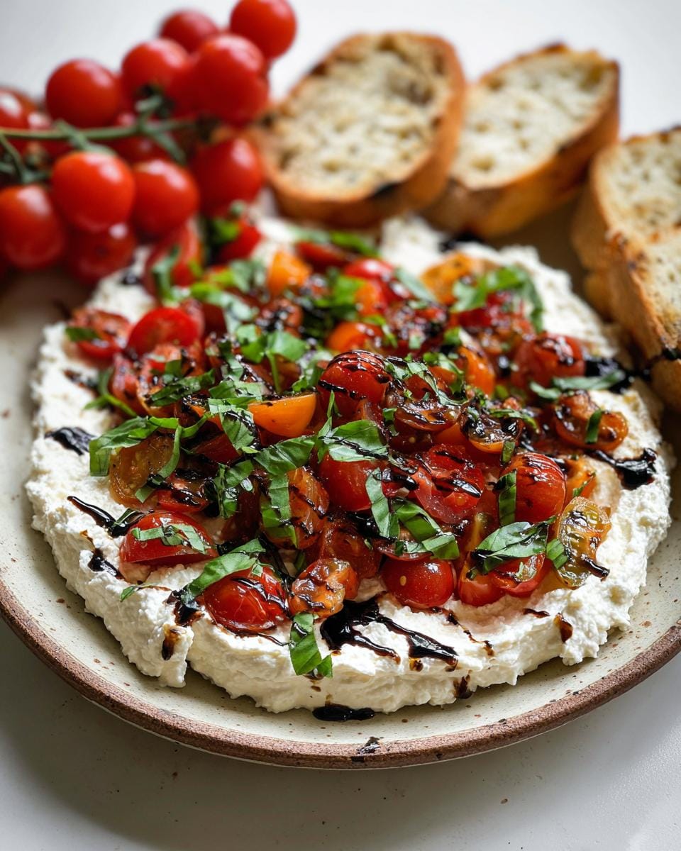 Amazing 5 Minute Bruschetta Dip with Whipped Feta
