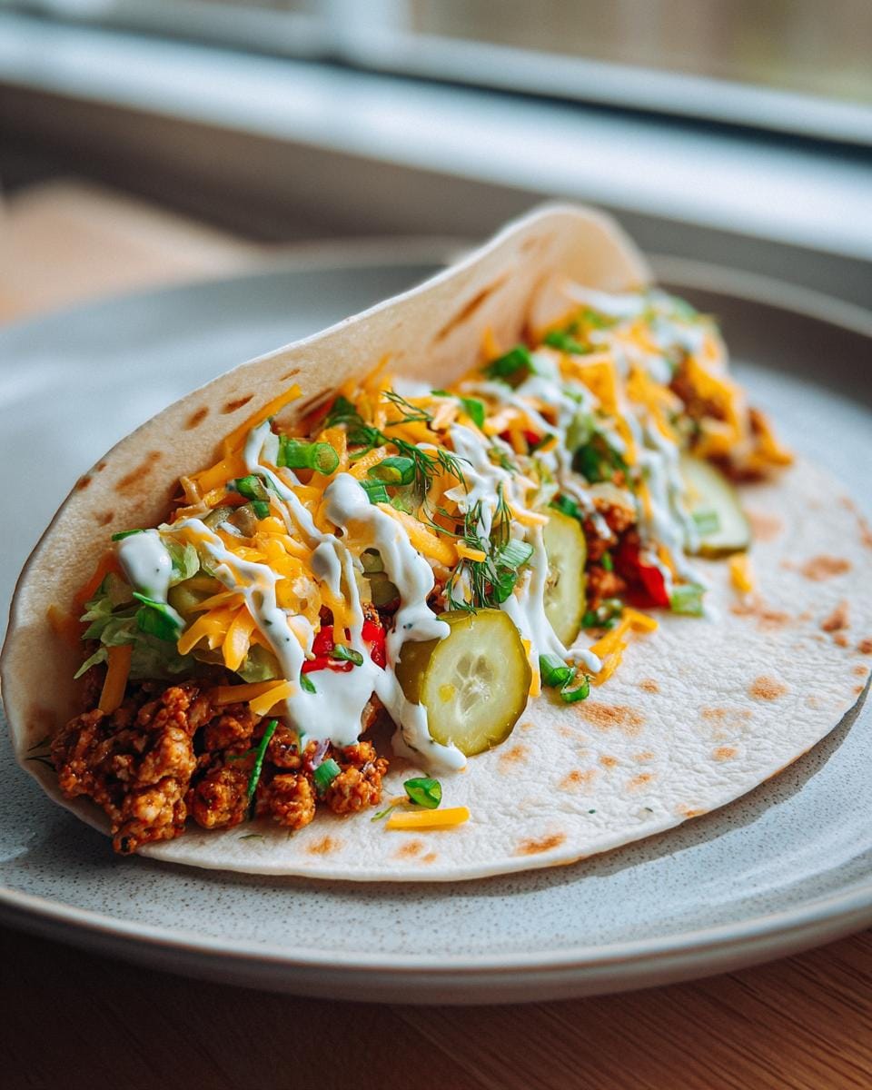 Amazing Dill Pickle Ranch Smash Chicken Tacos, 30 Min