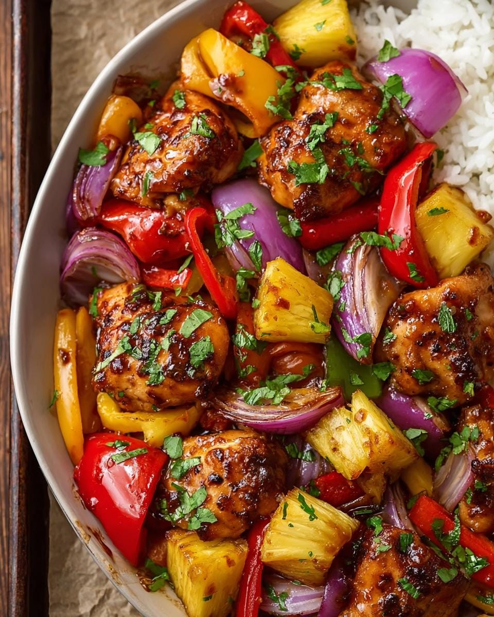 Easy Hawaiian Chicken Sheet Pan with Pineapple 40 min