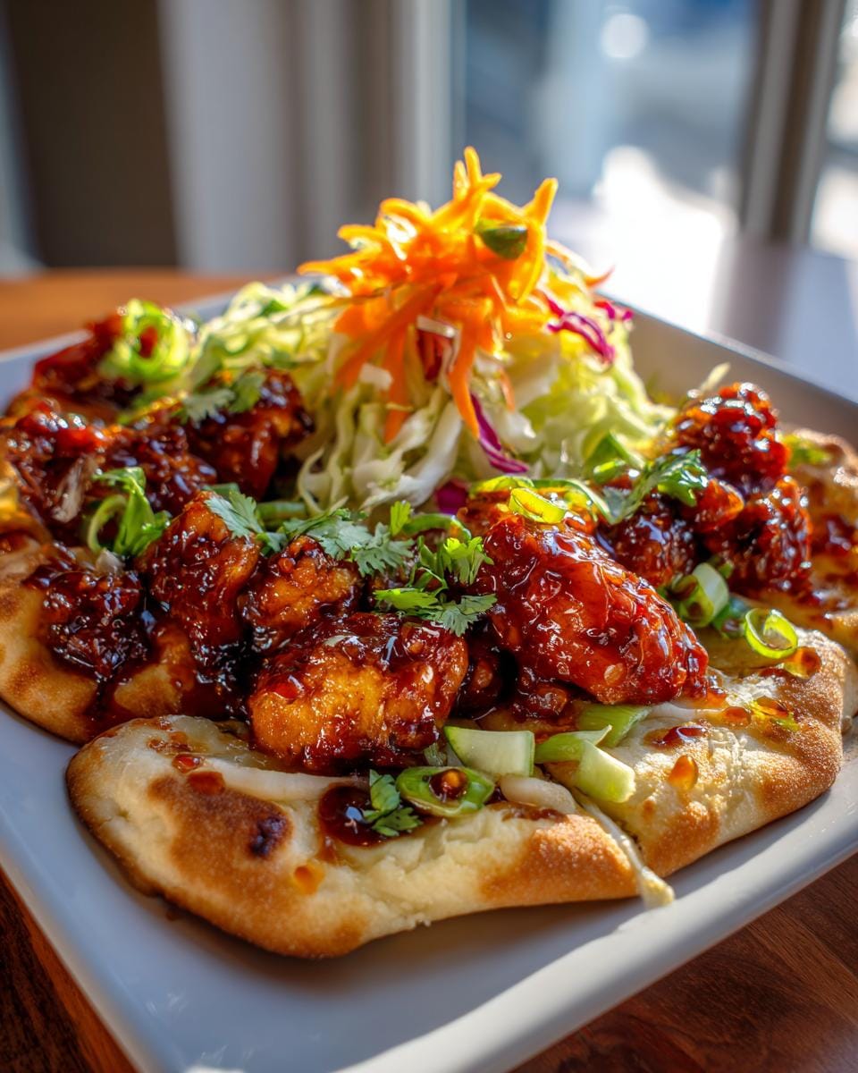 Amazing 25-Min Honey Garlic Naan Chicken Tacos