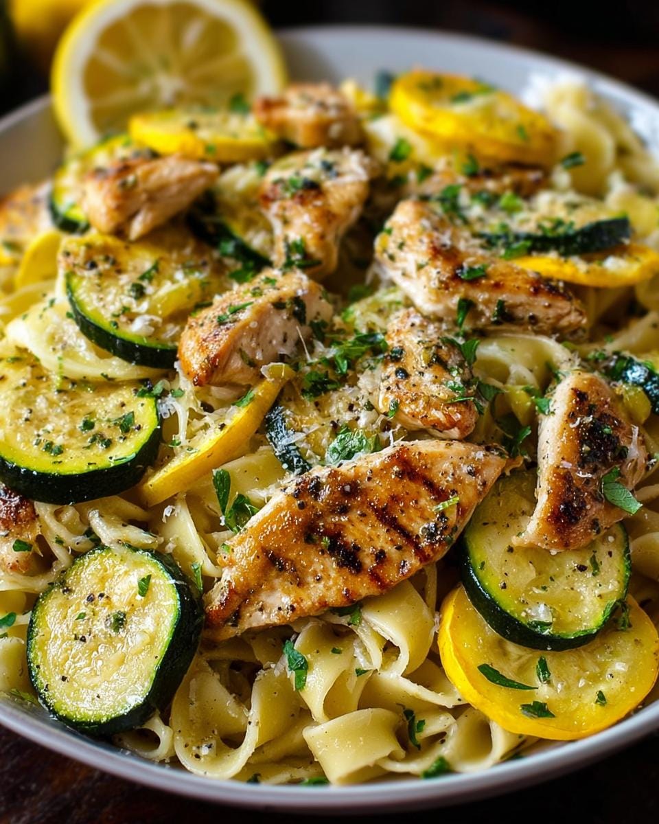 Speedy Lemon Chicken Pasta with Zucchini in 25 Min