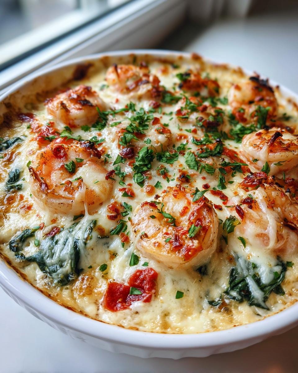 Amazing Low-Carb Tuscan Bake Shrimp 25 Min