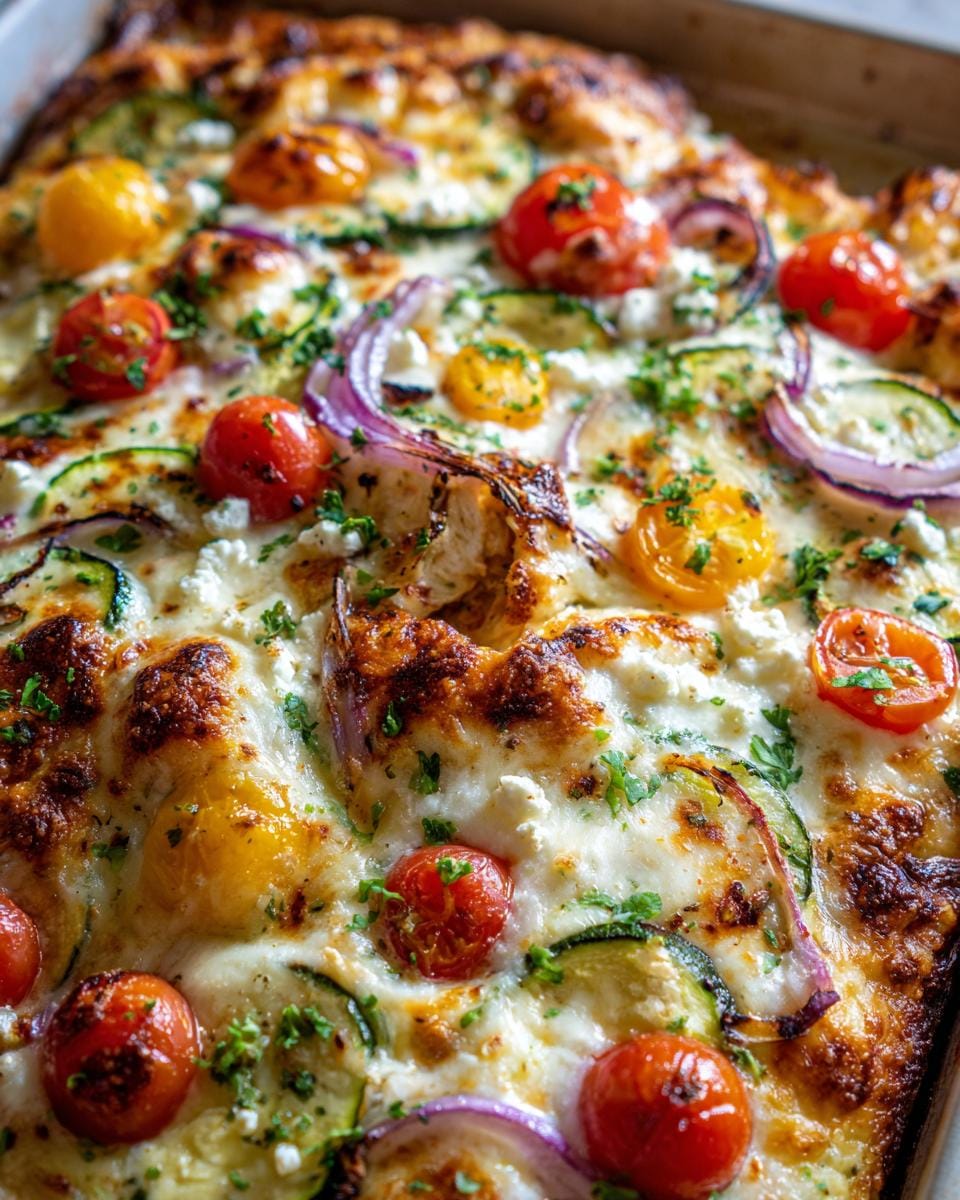 Amazing Mediterranean Chicken Zucchini Bake in 50 Mins