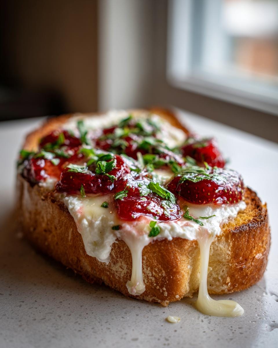 Amazing 30-Min Roasted Strawberry Whipped Ricotta Toast