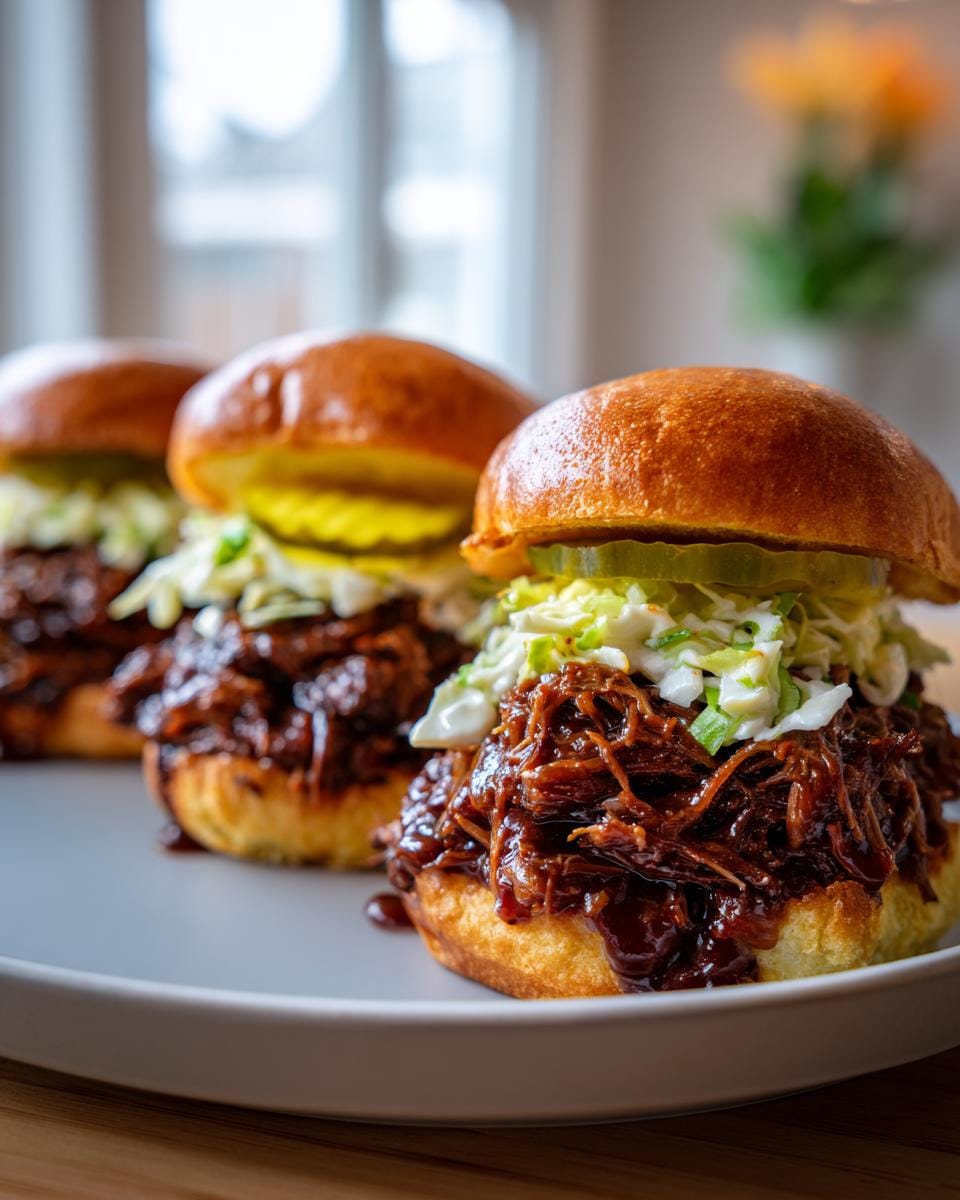 Amazing 8-Hour Slow Cooker Pulled Beef Sliders