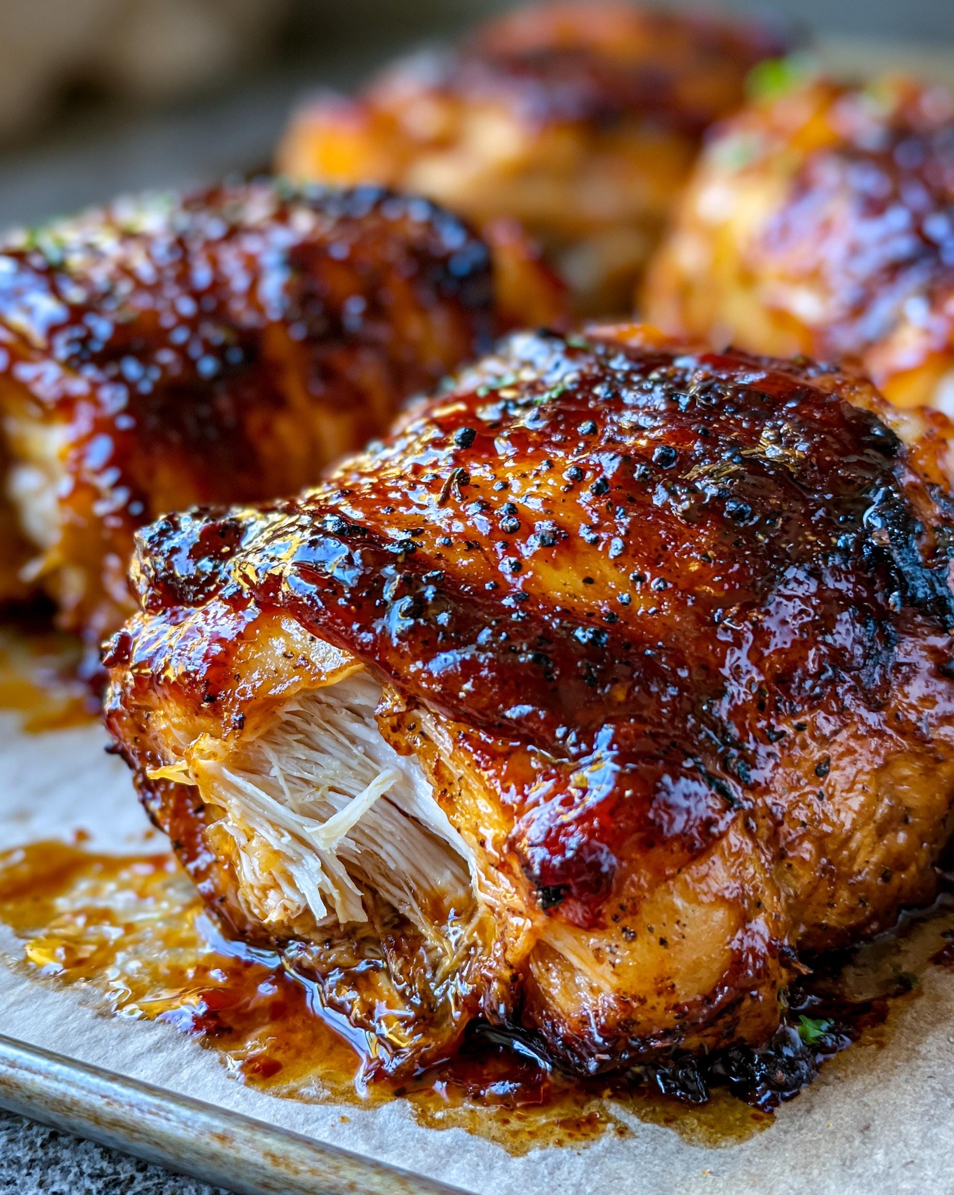 40-Min BBQ Chicken Thighs with Sticky Glaze