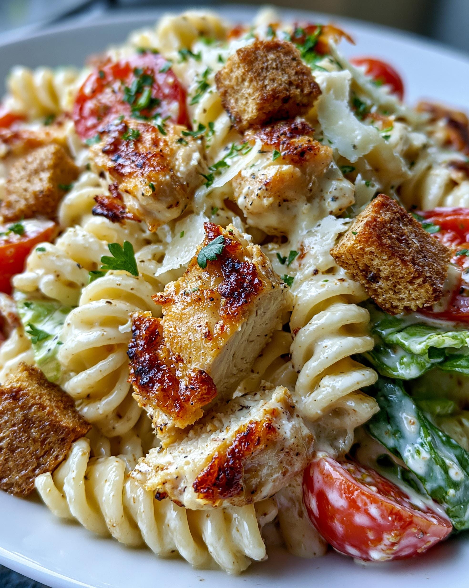 Perfect 36g Chicken Caesar Pasta Salad