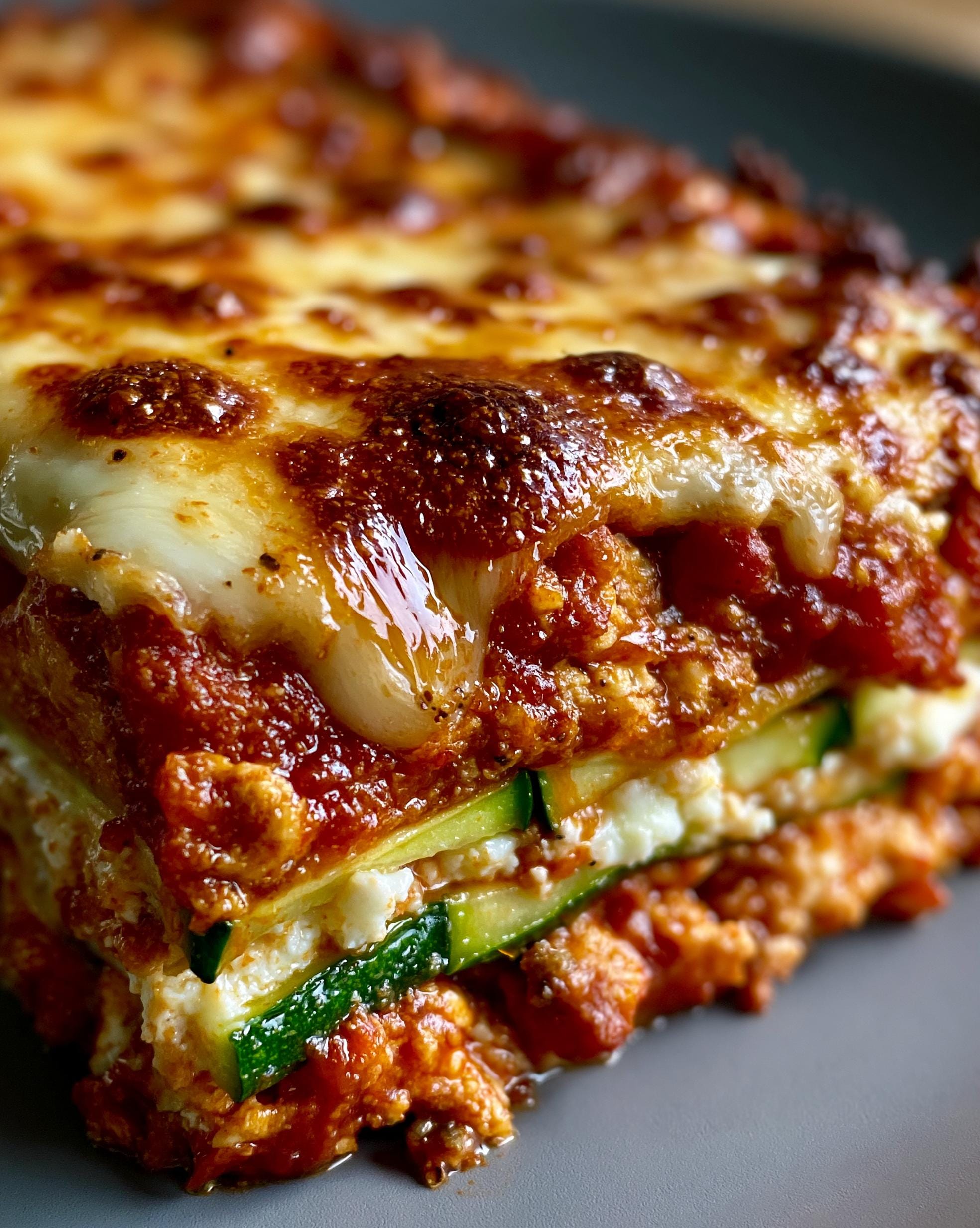 34g Protein High Protein Zucchini Lasagna
