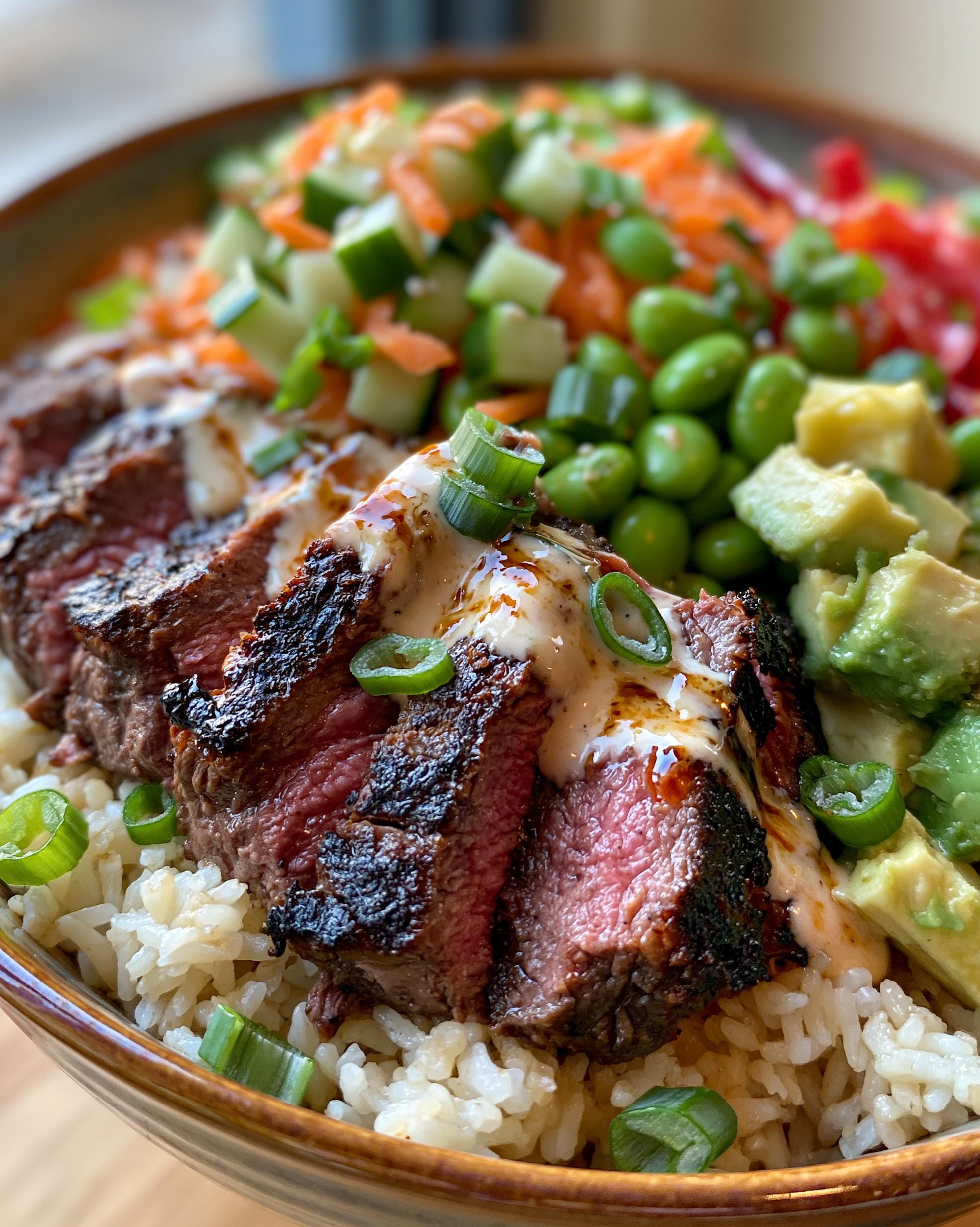 30-Min Steak Rice Bowl with Tangy Sauce